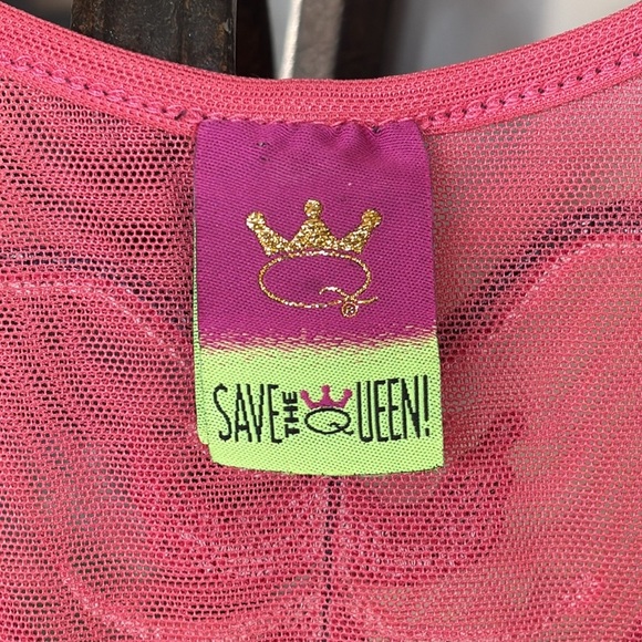 Save The Queen! V-Neck Tank Top Striped Embroidered Horse Beaded Mesh Back Italy - Picture 4 of 14